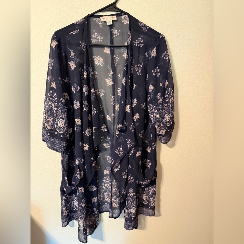 Band of Gypsies Navy Floral Kimono
